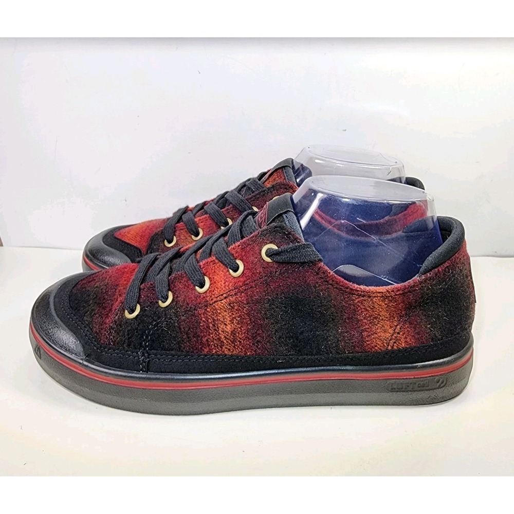 Keen Elsa IV Plaid Wool Shoes Womens 9 Red Black Flannel Flat Skate Sneaker - Picture 4 of 13
